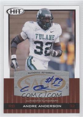 2010 SAGE Hit - [Base] - Autographs #A33 - Andre Anderson