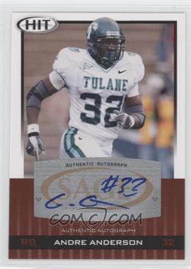 2010 SAGE Hit - [Base] - Autographs #A33 - Andre Anderson