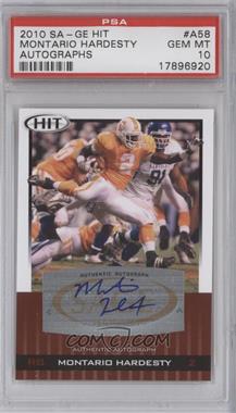 2010 SAGE Hit - [Base] - Autographs #A58 - Montario Hardesty [PSA 10 GEM MT]