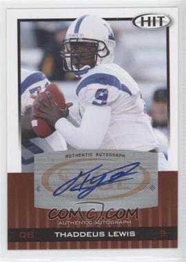 2010 SAGE Hit - [Base] - Autographs #A9 - Thaddeus Lewis