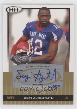 2010 SAGE Hit - [Base] - Gold Autographs #A29 - Seyi Ajirotutu /250