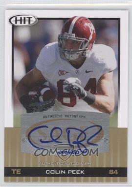 2010 SAGE Hit - [Base] - Gold Autographs #A34 - Colin Peek /250