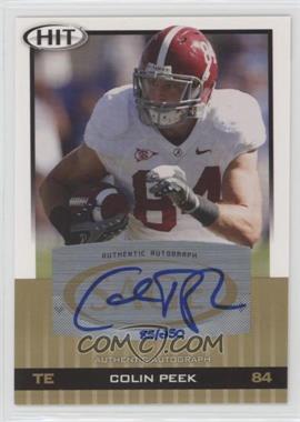 2010 SAGE Hit - [Base] - Gold Autographs #A34 - Colin Peek /250