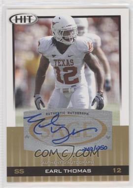 2010 SAGE Hit - [Base] - Gold Autographs #A60 - Earl Thomas /250