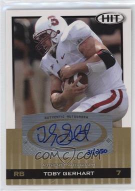 2010 SAGE Hit - [Base] - Gold Autographs #A7 - Toby Gerhart /250