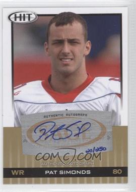 2010 SAGE Hit - [Base] - Gold Autographs #A93 - Pat Simonds /250