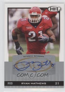 2010 SAGE Hit - [Base] - Silver Autographs #A21 - Ryan Mathews