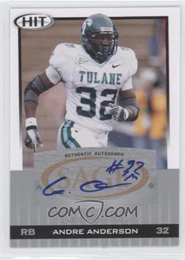 2010 SAGE Hit - [Base] - Silver Autographs #A33 - Andre Anderson