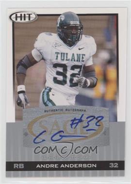 2010 SAGE Hit - [Base] - Silver Autographs #A33 - Andre Anderson