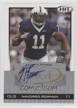 2010 SAGE Hit - [Base] - Silver Autographs #A59 - NaVorro Bowman