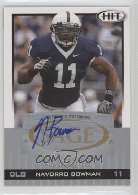 2010 SAGE Hit - [Base] - Silver Autographs #A59 - NaVorro Bowman