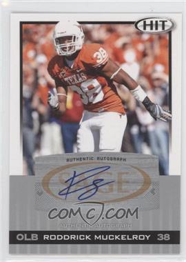 2010 SAGE Hit - [Base] - Silver Autographs #A83 - Roddrick Muckelroy