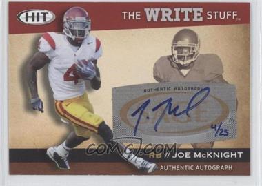 2010 SAGE Hit - The Write Stuff - Autographs #WSA8 - Joe McKnight /25