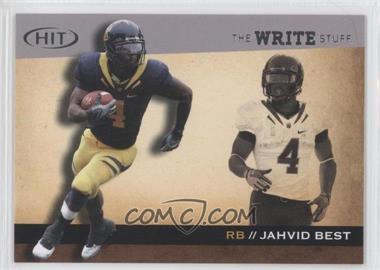 2010 SAGE Hit - The Write Stuff #WS11 - Jahvid Best