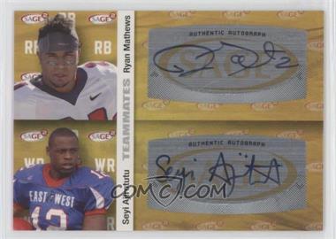 2010 SAGE Squared - Dual Autographs #A19 - Ryan Mathews, Seyi Ajirotutu