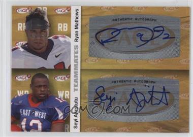 2010 SAGE Squared - Dual Autographs #A19 - Ryan Mathews, Seyi Ajirotutu