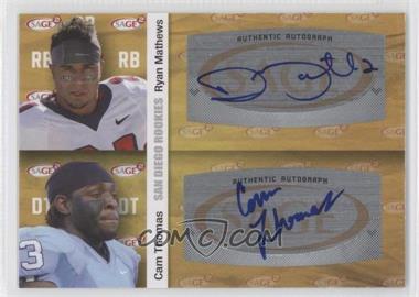 2010 SAGE Squared - Dual Autographs #A36 - Ryan Mathews, Cam Thomas