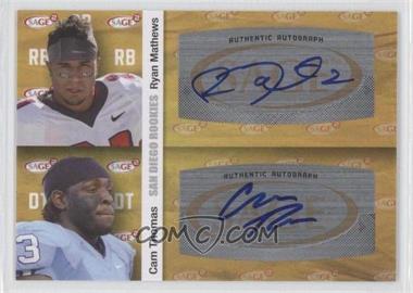 2010 SAGE Squared - Dual Autographs #A36 - Ryan Mathews, Cam Thomas