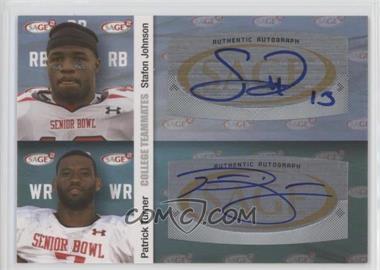 2010 SAGE Squared - Dual Autographs #A49 - Stafon Johnson, Patrick Turner