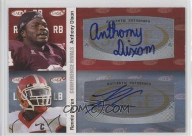 2010 SAGE Squared - Dual Autographs #A61 - Rennie Curran, Anthony Dixon