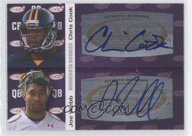 2010 SAGE Squared - Dual Autographs #A87 - Chris Cook, Joe Webb