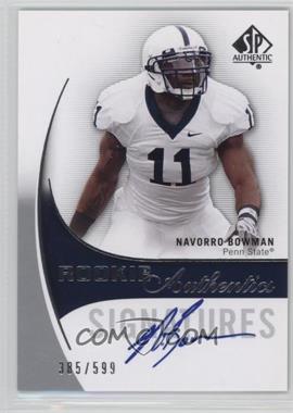 2010 SP Authentic - [Base] #161 - Rookie Authentics Signatures - NaVorro Bowman /599