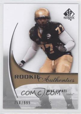 2010 SP Authentic - [Base] #193 - Rookie Authentics - Mike Iupati /999