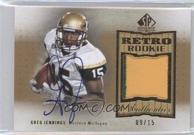 2010 SP Authentic - Retro Rookie Authentics Autograph Jersey #RR-GJ - Greg Jennings /15