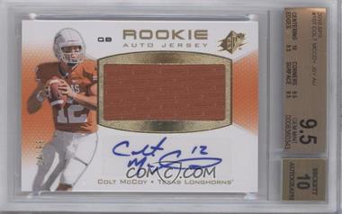 2010 SPx - [Base] #107 - Rookie Auto Jersey - Colt McCoy /99 [BGS 9.5 GEM MINT]