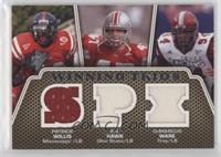 Patrick Willis, A.J. Hawk, DeMarcus Ware #/50