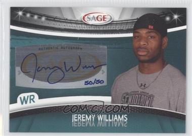 2010 Sage - Autographs - Platinum #A-54 - Jeremy williams /50