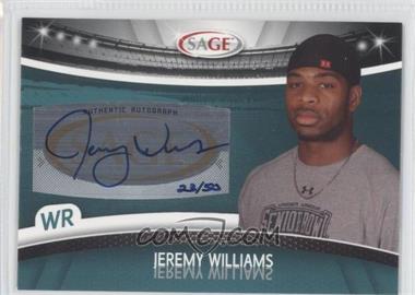 2010 Sage - Autographs - Platinum #A-54 - Jeremy williams /50