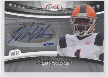 2010 Sage - Autographs - Silver #A-55 - Mike Williams /400