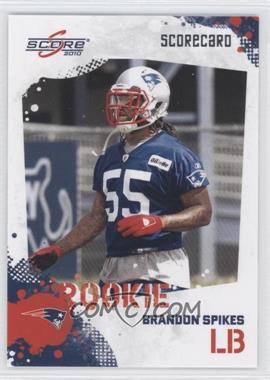 2010 Score - [Base] - Scorecard #313 - Brandon Spikes /499