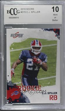 2010 Score - [Base] #315 - C.J. Spiller [BCCG 10 Mint or Better]