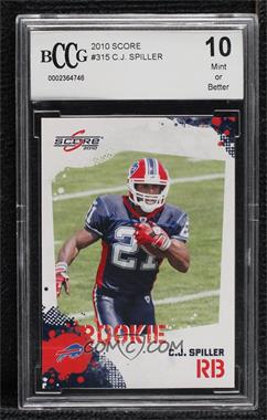 2010 Score - [Base] #315 - C.J. Spiller [BCCG 10 Mint or Better]