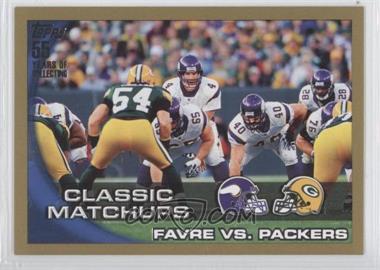 2010 Topps - [Base] - Gold #281 - Classic Matchups - Favre vs. Packers (Checklist 3 of 5) /2010