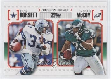 2010 Topps - Gridiron Lineage #GL-DM - Tony Dorsett, LeSean McCoy