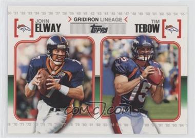 2010 Topps - Gridiron Lineage #GL-ET - John Elway, Tim Tebow