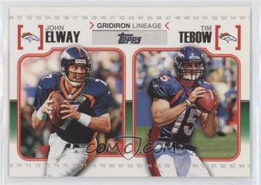 2010 Topps - Gridiron Lineage #GL-ET - John Elway, Tim Tebow