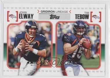 2010 Topps - Gridiron Lineage #GL-ET - John Elway, Tim Tebow