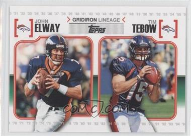 2010 Topps - Gridiron Lineage #GL-ET - John Elway, Tim Tebow