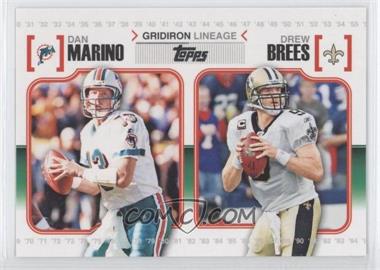 2010 Topps - Gridiron Lineage #GL-MB - Dan Marino, Drew Brees