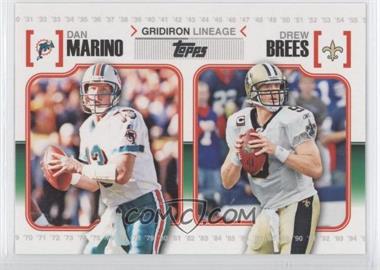 2010 Topps - Gridiron Lineage #GL-MB - Dan Marino, Drew Brees