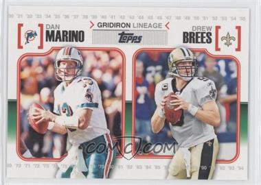 2010 Topps - Gridiron Lineage #GL-MB - Dan Marino, Drew Brees