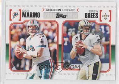 2010 Topps - Gridiron Lineage #GL-MB - Dan Marino, Drew Brees