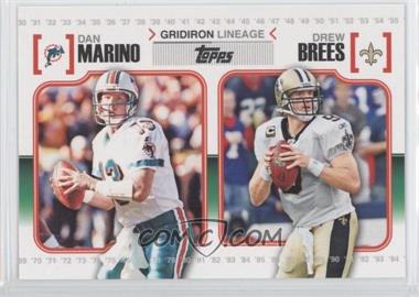 2010 Topps - Gridiron Lineage #GL-MB - Dan Marino, Drew Brees