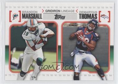 2010 Topps - Gridiron Lineage #GL-MT - Brandon Marshall, Demaryius Thomas