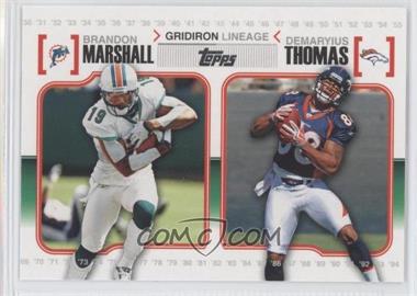 2010 Topps - Gridiron Lineage #GL-MT - Brandon Marshall, Demaryius Thomas