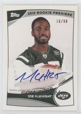 2010 Topps - NFL Rookie Premiere Autographs #RPA-JM - Joe McKnight /90